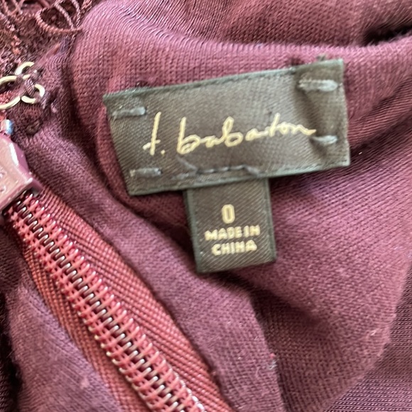 Babaton Aritzia Rafael Lace Dress - Burgundy - Picture 9 of 10